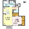 D-room愛光町 1LDKの間取り
