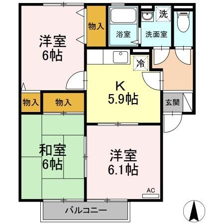 間取り図 コーポ・サウスウインド
