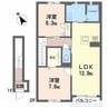 ガルテンＭＡＳＡＫＩ　B棟 2LDKの間取り