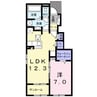 メリーハーバー 1LDKの間取り