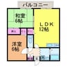 ソレジオツダ 2LDKの間取り
