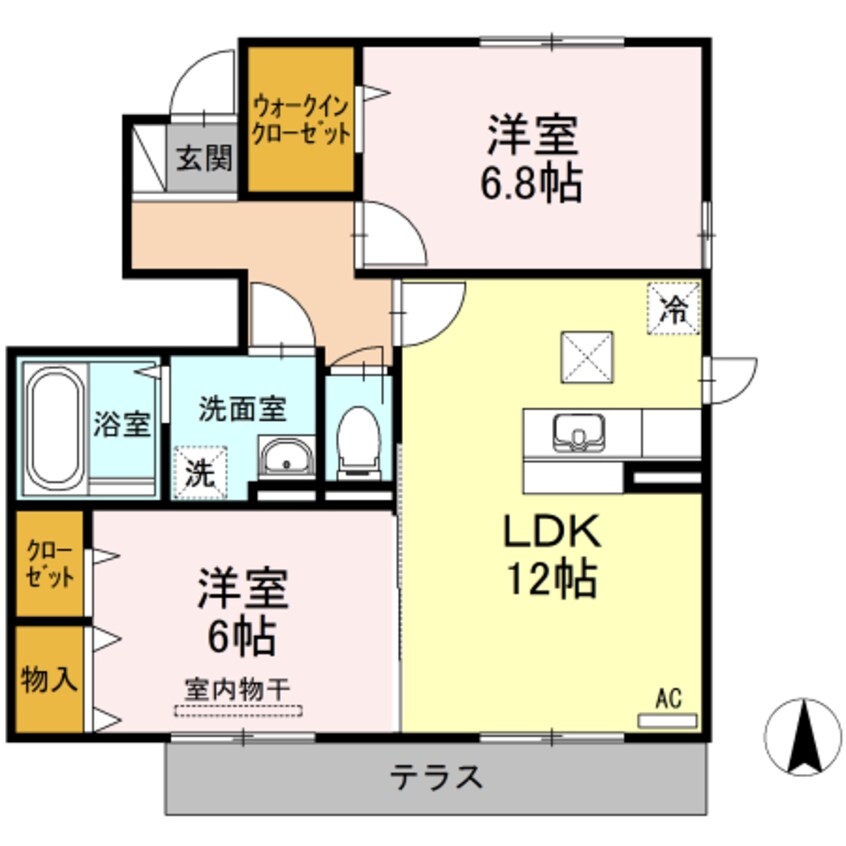 間取図 セジュール　モンレーヴB棟