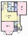 ヒューマンハイツ 2LDKの間取り