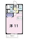 メゾン２１ 1Rの間取り