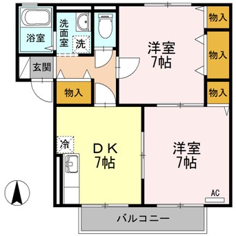 間取図 ルピナスコートB棟