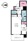 アステリア萱町 1LDKの間取り