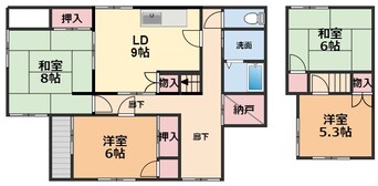 間取図 河野中須賀一戸建て