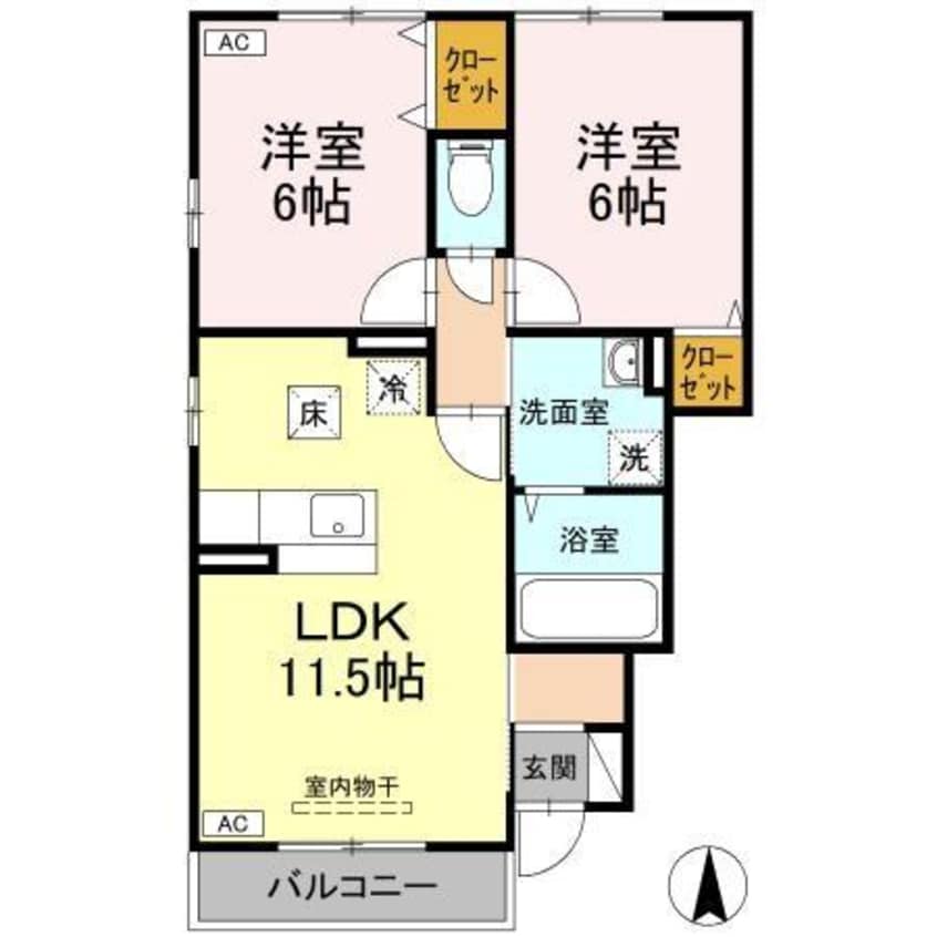 間取図 リヴェール長戸 B棟
