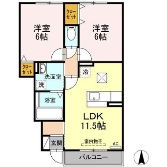 間取図 リヴェール長戸 B棟