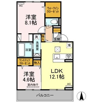 間取図 プレジデント持田　B棟