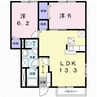 シトラス・ヴィレッジＢ 2LDKの間取り