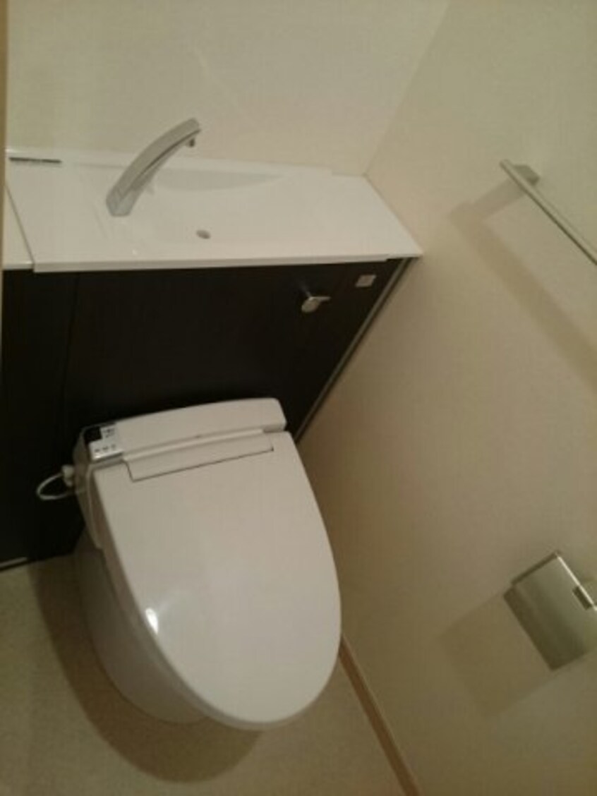 落ち着いた色調のトイレです ルミエール山越