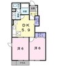 ビルゴ・レオーネＢ 2DKの間取り