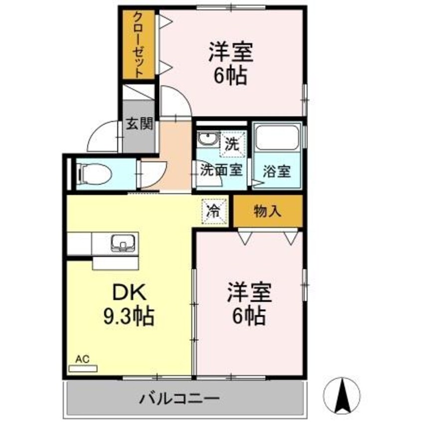 間取図 ベイリーフ河部A・B