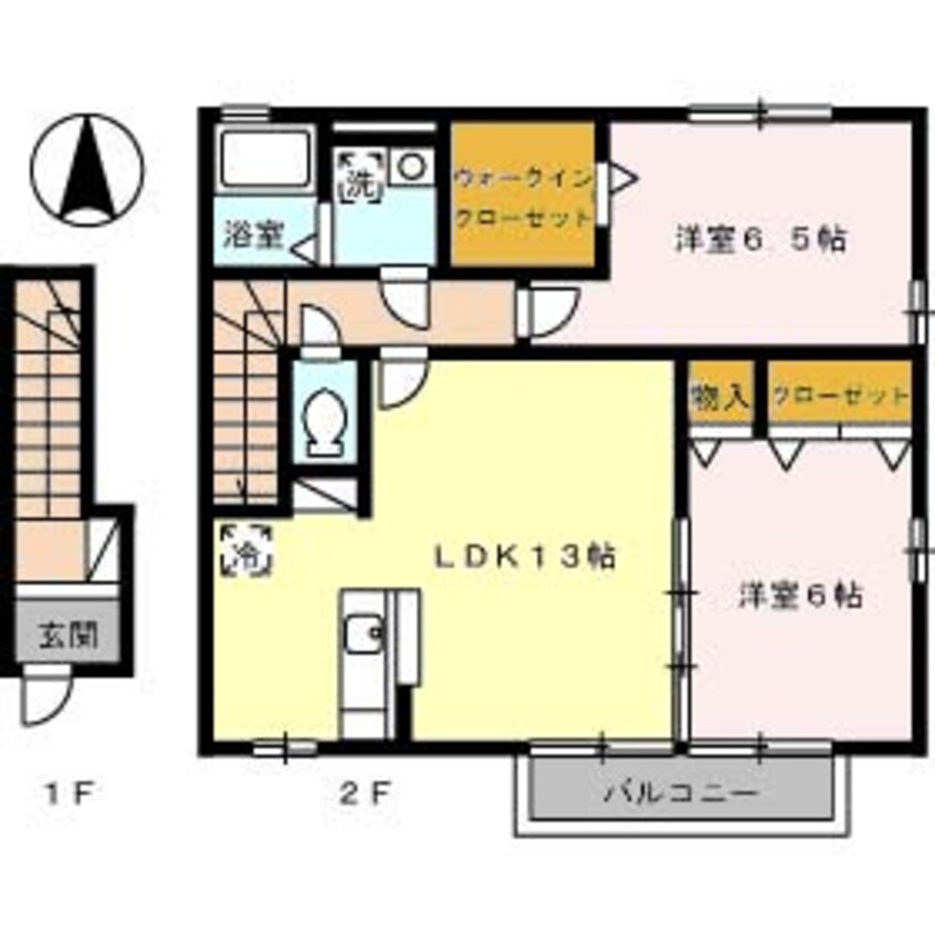 間取図 ベイリーフ河部A・B