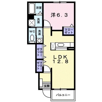 間取図 プリムロ－ズⅡ　Ａ
