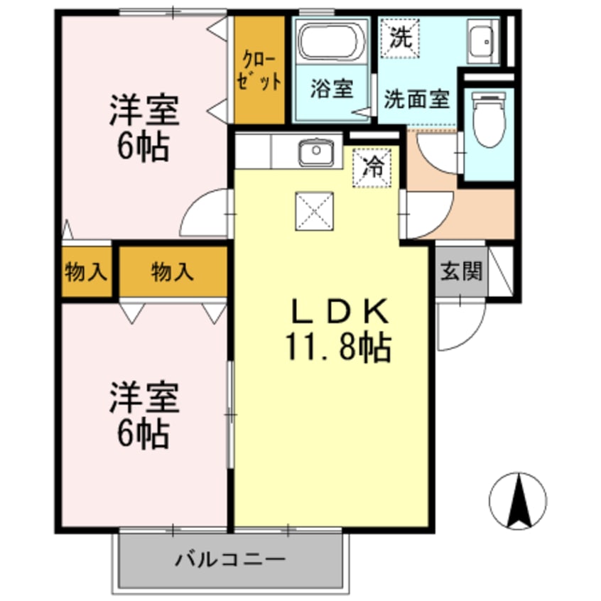 間取図 リヴェール　チカ　Ａ・Ｂ棟