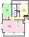 アバンティーⅡ 2LDKの間取り