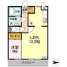 エスト・クレールⅡ 1LDKの間取り