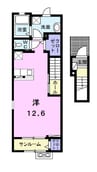 オ・ブーシュ道後Ⅱ 1Rの間取り