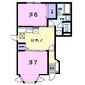 カーサ・エクセレンテ　Ａ 2DKの間取り