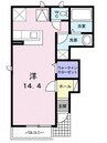 グリーンハイツ北斎院　Ａ 1Rの間取り