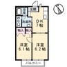 ディアス　サンライズ 2DKの間取り
