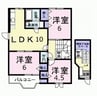 アメニティパレスＫ　Ｂ 3LDKの間取り