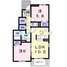 アイリス・フルーヴⅠ 2LDKの間取り