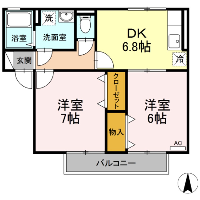 間取図 セジュール永木Ⅱ