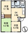 ファミール川原・ 3DKの間取り