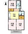 ピュアビレッジ本田・ 3DKの間取り