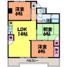 フェリオ市駅西Ⅱ　 3LDKの間取り