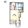 パルティール朝日ヶ丘 1Kの間取り