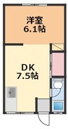 八束ビル 1DKの間取り