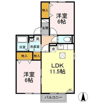 間取図 カルフール松本A