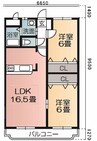 フルールＳ 2LDKの間取り