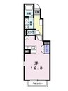アンジュベリーＡ 1Rの間取り