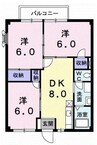 ファミリーハイツ 3DKの間取り