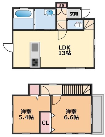 間取図 西石井一戸建