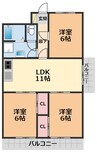 カーサグラン余戸 3LDKの間取り
