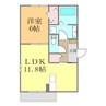 リヤンみゆき 1LDKの間取り
