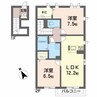 レジデンスTAKAO 2LDKの間取り