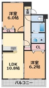 フォブール三浦Ⅱ 2DKの間取り