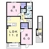 プルマージュＡ・Ｒ 2LDKの間取り
