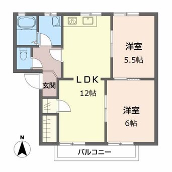 間取図 カルテット北斎院　C棟