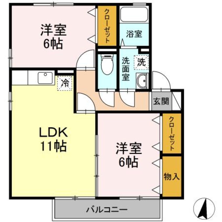 間取図 ピアチェーレ 久万ノ台