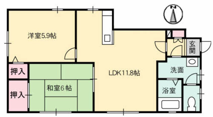 間取図 グランコート久万ノ台Ｌ棟