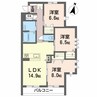セントリビエ道後 3LDKの間取り