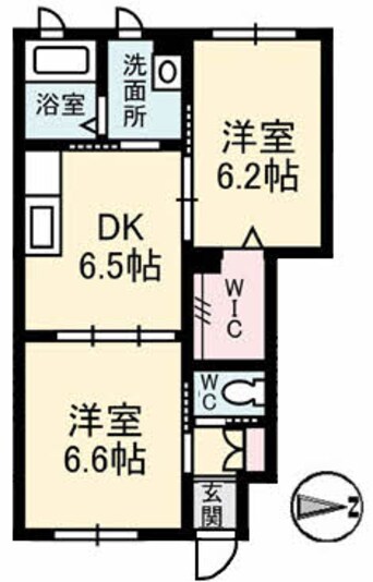 間取図 フェリシードひめばら　B棟